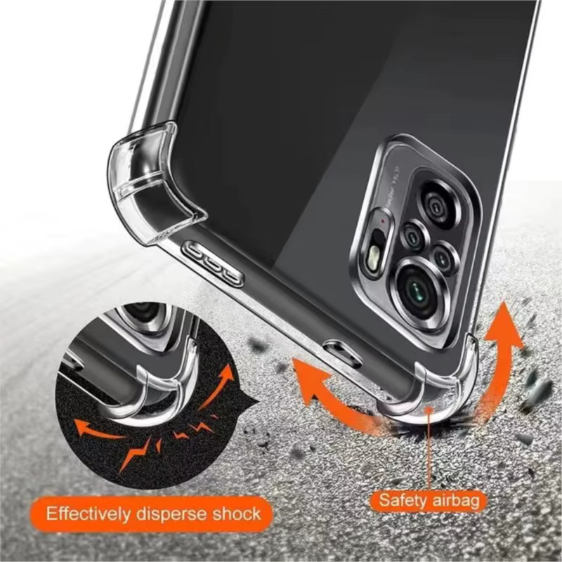 Stoßfeste transparente Schutzhülle mit Airbag-Funktion für Xiaomi Redmi Note 10 11 12 13 Serie und Redmi 10A 10C 12C 5G - Bild 2