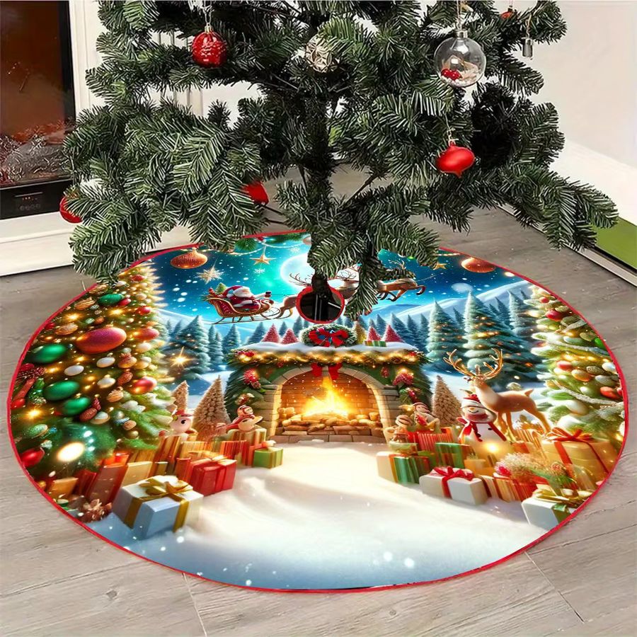 Vikama Merry Christmas Tree Rock Klassische Feiertagsdekoration in Multicolor für Weihnachten, Halloween und Neujahr - Bild 2