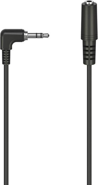 Hama Stereo Audio-Adapter 2,5 mm Klinken-Stecker auf 3,5 mm Klinken-Kupplung in Schwarz - Bild 1