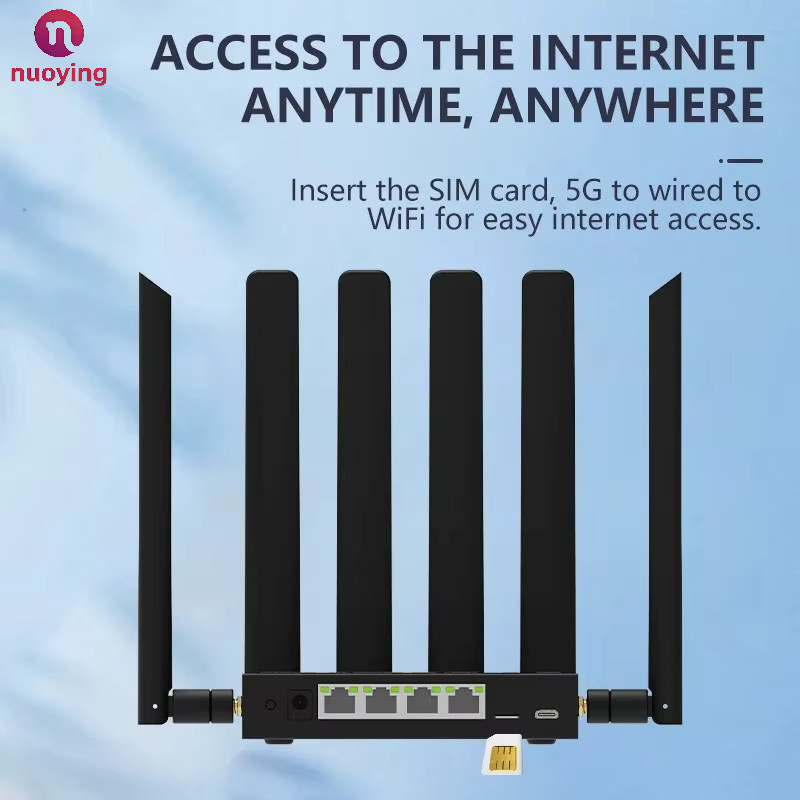 NUOYING 5G CPE Router AX3000 WiFi 6 Mobilfunkrouter in Schwarz - Bild 7