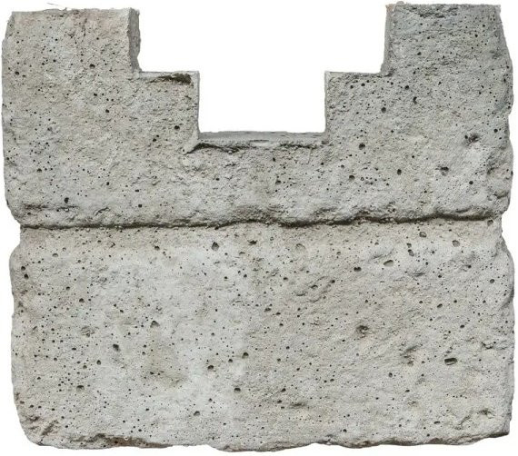 Beckers Betonzaun Anfangspfostenkappe Mediterran Klassik-Stein in Betongrau, B/T/H: 20 x 6,5 x 18 cm - Bild 1