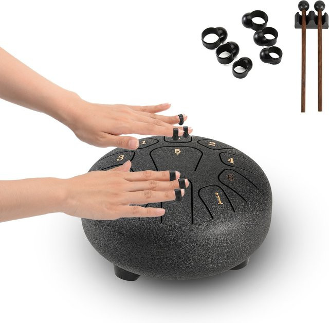 Miwayer Glucophone Pro Kit 11-Note Steel Tongue Drum in Grün zur Klangtherapie und Entspannung - Bild 1