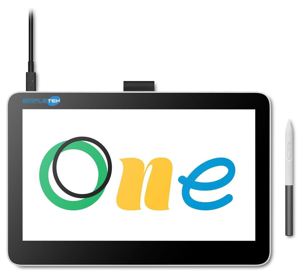 Wacom One 13 touch Grafiktablet mit Stift und Touch-Funktion, 33,8 cm (13,3 Zoll), 2540 lpi, USB, Schwarz/Weiß - Bild 2