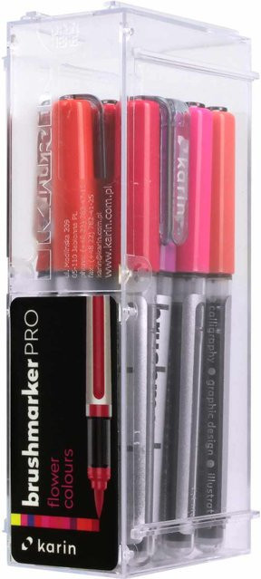 Karin Brushmarker PRO Flower Colors Set mit 12 Farben in Multicolour und Nylon-Pinseln - Bild 1