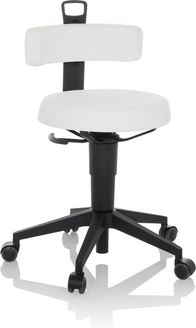 hjh OFFICE Drehhocker TOP WORK FLEX PU aus Kunstleder ohne Armlehnen - Bild 1