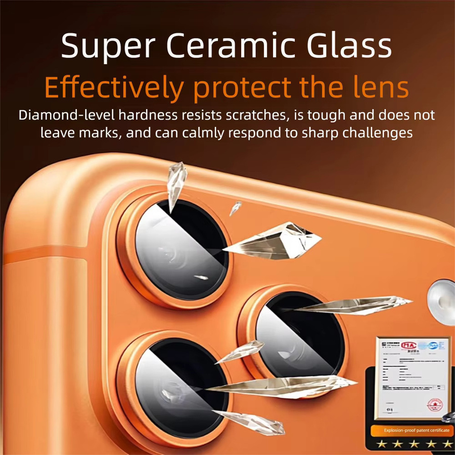 HANNUO Objektivschutzglas für iPhone 17 16 15 14 13 Pro Max und iPhone 17 Air, gehärtetes Glas als Linsenschutz, transparent - Bild 4