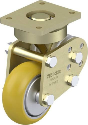 Blickle Schwerlast-Lenkrolle LPFE-ALTH 101K-FA-CO in Silber und Braun mit 100 mm Rad-Durchmesser und 350 kg Tragfähigkeit - Bild 1