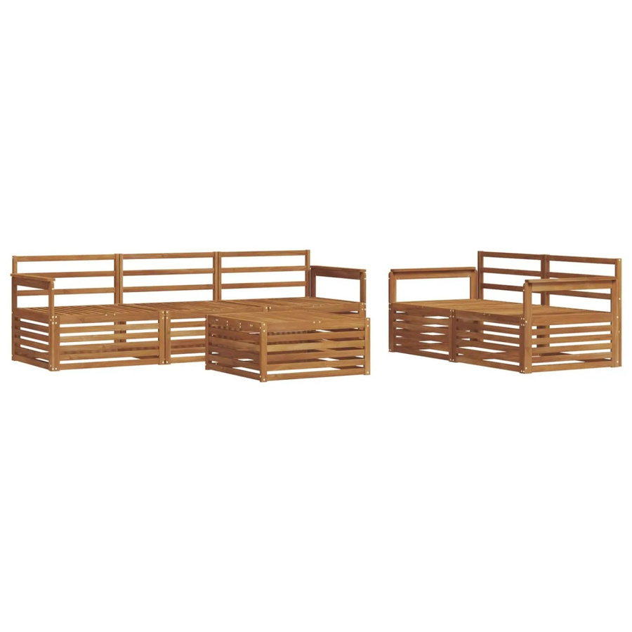 vidaXL Outdoor-Sofagarnitur aus Akazienholz, 6-teilig, Braun - Bild 2