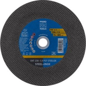 PFERD Trennscheibe EHT PSF STEELOX Universallinie für Stahl und Edelstahl, Farbe: Grau, Durchmesser: 230 mm, Dicke: 1,9 mm, Bohrung: 22,23 mm - Bild 1