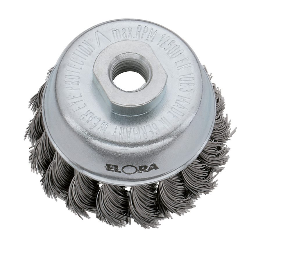 Elora Zopf-Topfbürste ELORA-2850 in Silber aus Metall, rund - Bild 1