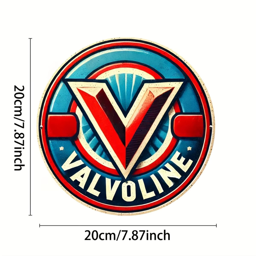 Valvoline Vintage Metallschild rund in Multicolour als Wandkunst für Zuhause, Büro oder Bar, Durchmesser: 20 cm - Bild 2