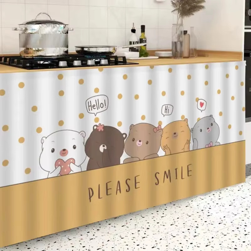 VIKAMA Schrankvorhang mit Cartoon-Tier-Muster in Multicolour, Maschinenwaschbar und Staubdicht, Breite: 70,0 cm, Höhe: 50,0 cm - Bild 2