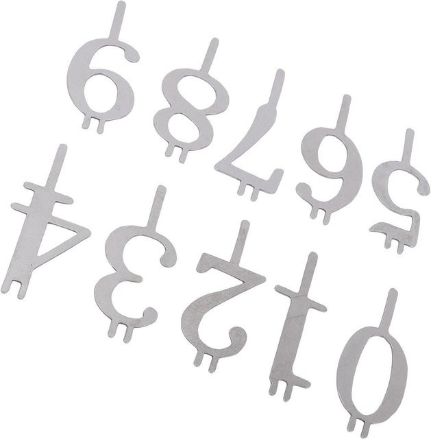KONNWEI Zahlenkerzenhalter-Set aus Metall in Silber, 20 Stück für Geburtstag, Hochzeit und Schulabschluss - Bild 1