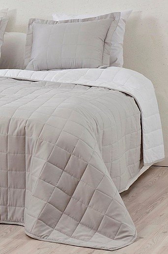 Jotex Tagesdecke Matilda Single Grau mit geometrischem Muster, Breite: 150 cm, Länge: 260 cm - Bild 1