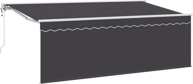 vidaXL Einziehbare Markise Anthrazit mit Fernbedienung, B/H: 400 x 165 cm - Bild 1