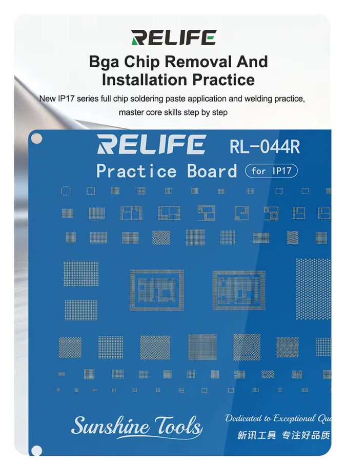 RELIFE RL-044R Lötübungsbrett für iPhone-Reparaturen und BGA-Chip-Training in Blau - Bild 2