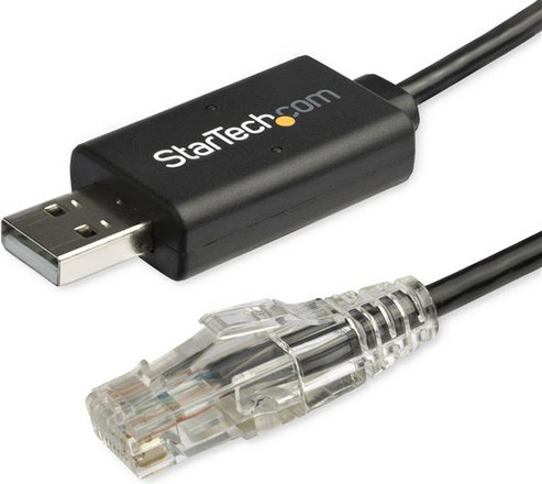 StarTech.com Cisco Console Rollover Kabel USB zu RJ45 in Schwarz, Länge: 1,8 m - Bild 1