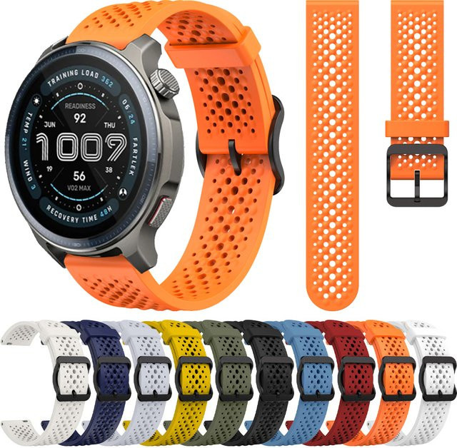 Amazfit Uhrenarmband, Silikon, Schwarz, Unisex - Bild 1