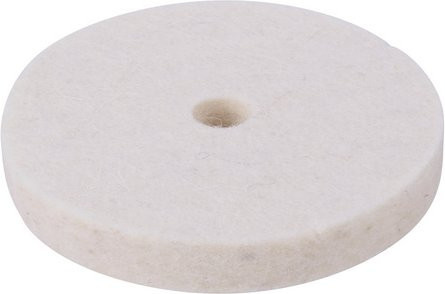 Wolfcraft Polierscheibe aus Filz für Holz und Metall, Farbe: beige, Durchmesser: 7,5 cm - Bild 1