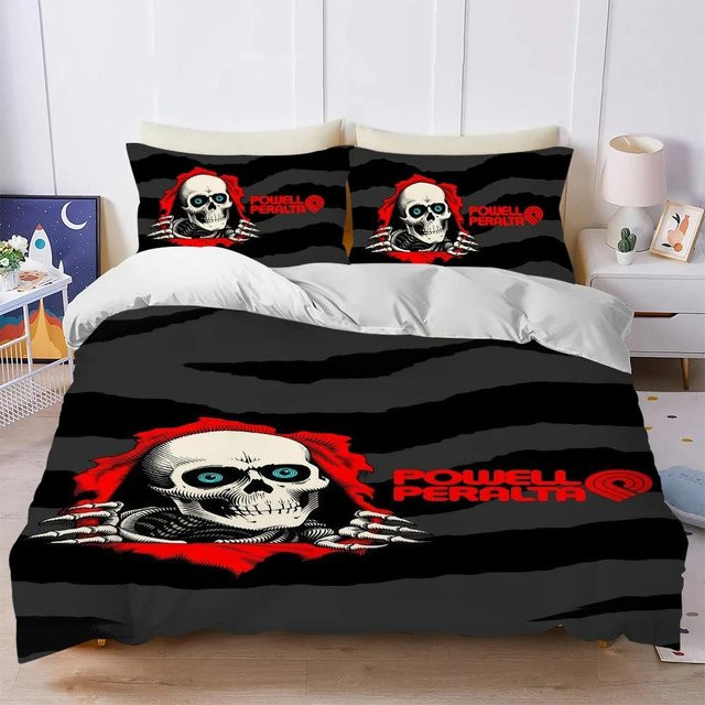 Flylo Bettbezug-Set P-Powell P-Peralta 3-teilig aus Mikrofaser mit Tier-Motiv, Schwarz, B/H: 135 x 200 cm - Bild 1