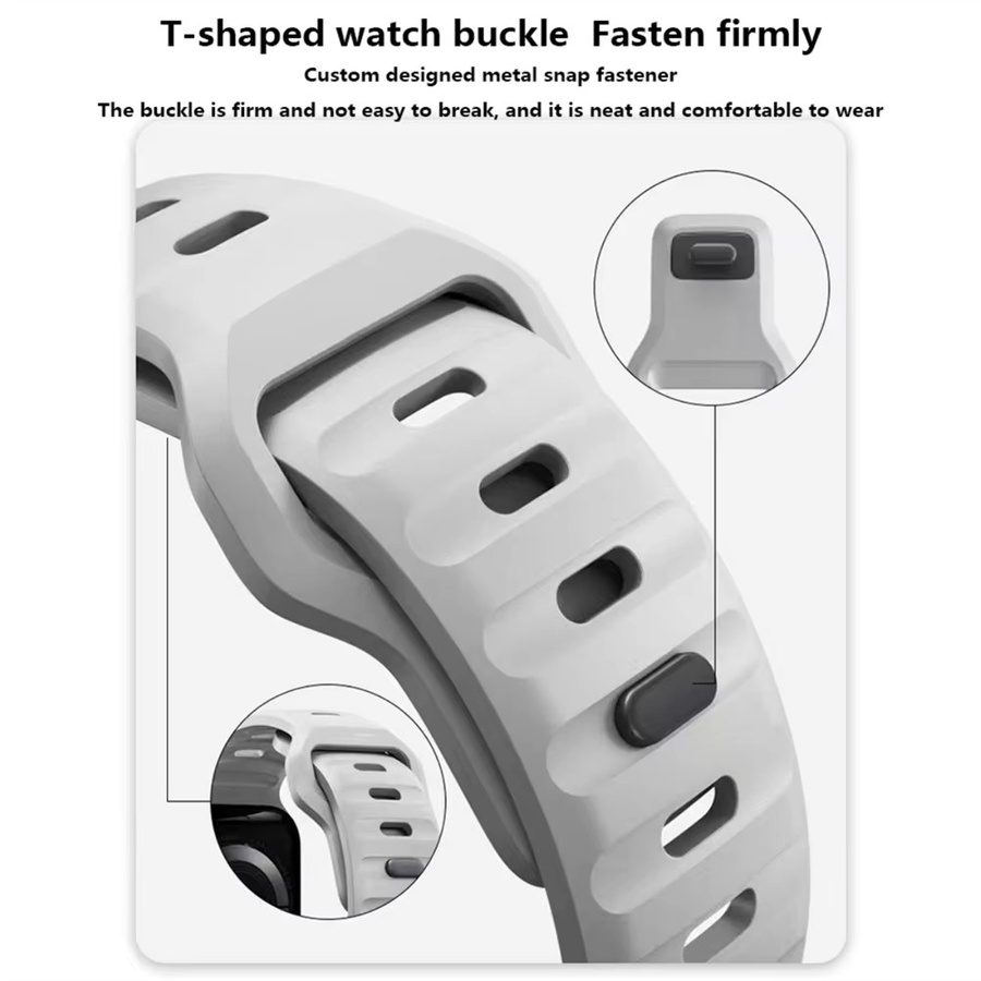 Apple Uhrenarmband Silikon, Weiß, Unisex - Bild 1
