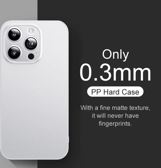 Matte Schutzhülle für iPhone 16 15 14 13 12 11 Pro Max XS XR 7 8 Plus, 0,3 mm dünn, transparent/weiß - Bild 1