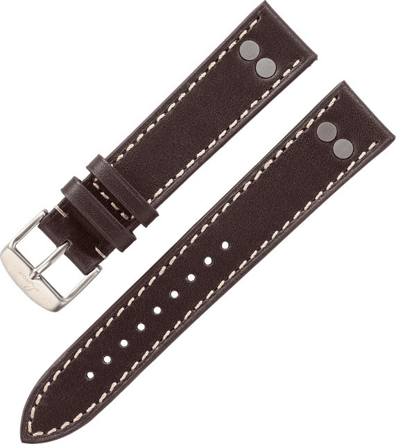 Laco Uhrenarmband Leder, dark brown - Bild 1