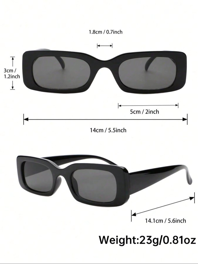 Fairmarry Korrektionsbrille, Unisex, Vollrand, rechteckig, Kunststoff, black - Bild 2