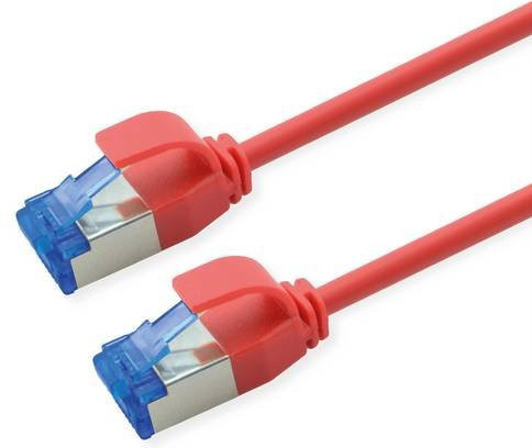 Roline Patchkabel Cat.6A S/FTP LSOH PoE Ethernet LAN, rot, Länge: 0,5 m - Bild 1
