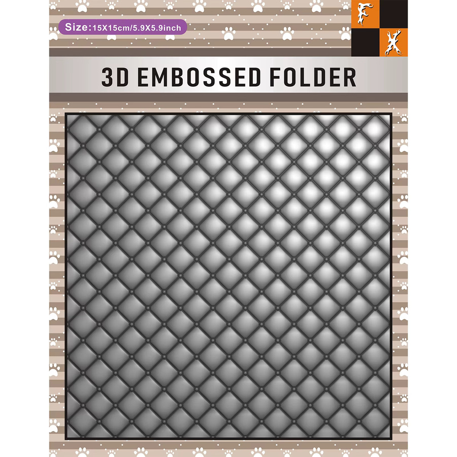 Crafti Ordner mit 3D-Prägung und Fantasy-Diamantgitterstruktur für DIY-Scrapbooking und Kartenherstellung - Bild 2
