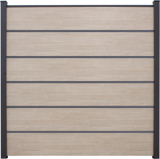 GroJa Steckzaun Premium Basicline Lisenenzaun Sheffield Oak, Farbe: Braun, B/H: 180 x 180 cm - Bild 1