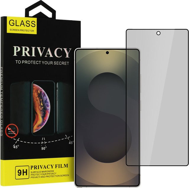 OEM Shield Screen Privacy-Schutzfolie aus gehärtetem Glas für Samsung Galaxy S25 Ultra S938, transparent, Full Glue - Bild 1