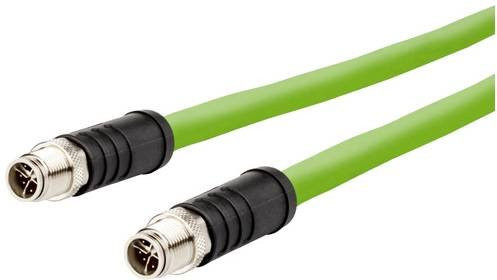 Metz Connect M12 Patchkabel CAT 6a SF/UTP Grün, Länge: 1.00 m - Bild 1