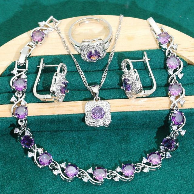 YIRAN Jewelry Schmuckset, Kupfer, Silber, Zirkonia, Unisex - Bild 1
