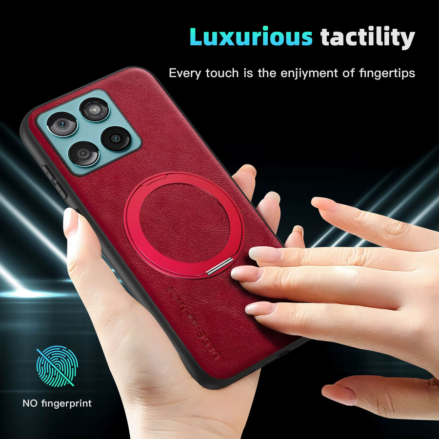 Magnetische Handyhülle im Retro-Rindsleder-Design für Motorola Moto Edge 60 Fusion Stylus 60 Pro 60S aus weichem PU-Leder mit integriertem Ständer - Bild 5