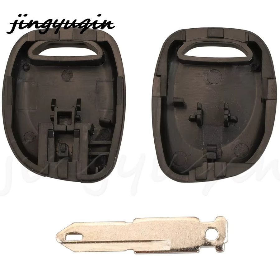 Jingyuqin Ersatz Fernbedienung Gehäuse für Renault Kangoo Master Duster Logan in Schwarz mit NE72/VAC102 Klinge - Bild 2