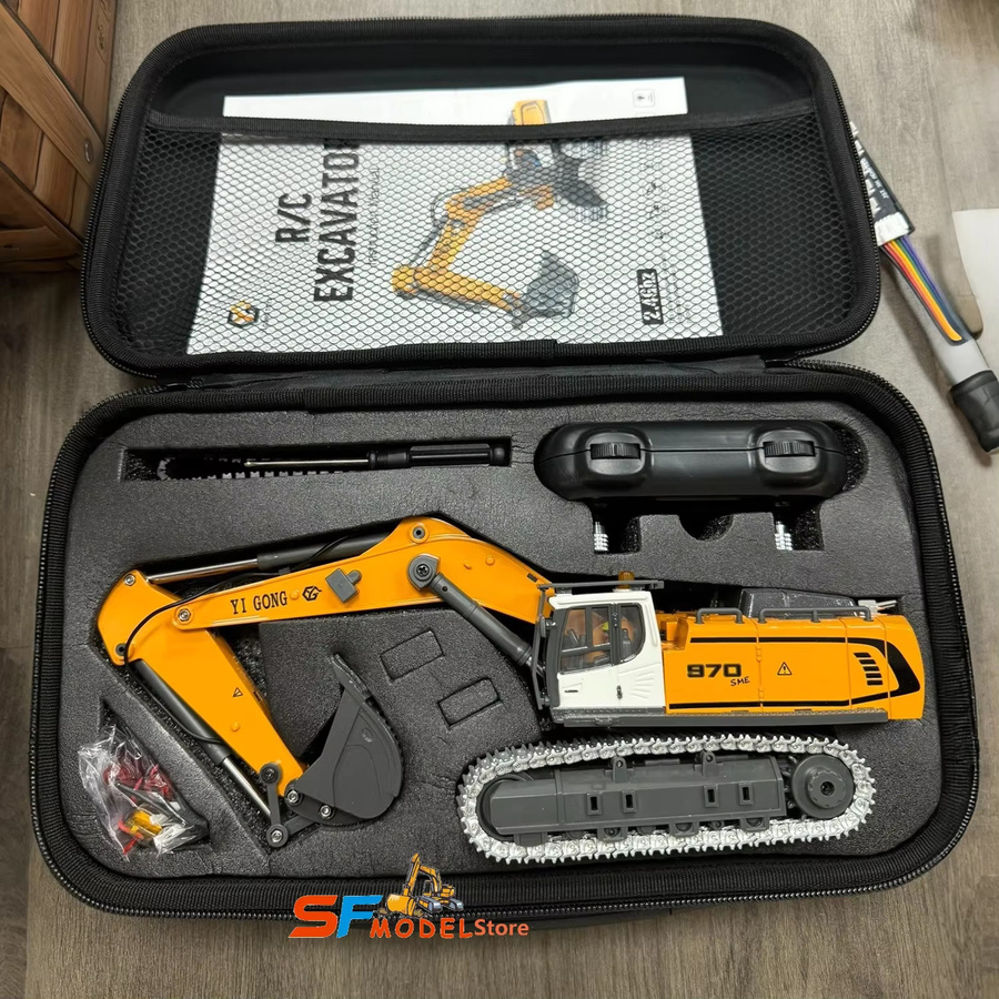Mini RC Baggerlader 970 520, Simulationsmodell, 1:50, mit Licht und Sound - Bild 3