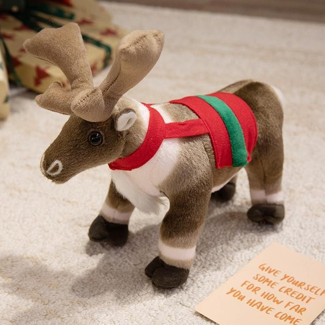 Yiran toy Elch-Stofftier, Rentier Plüschtier, 32cm - Bild 1