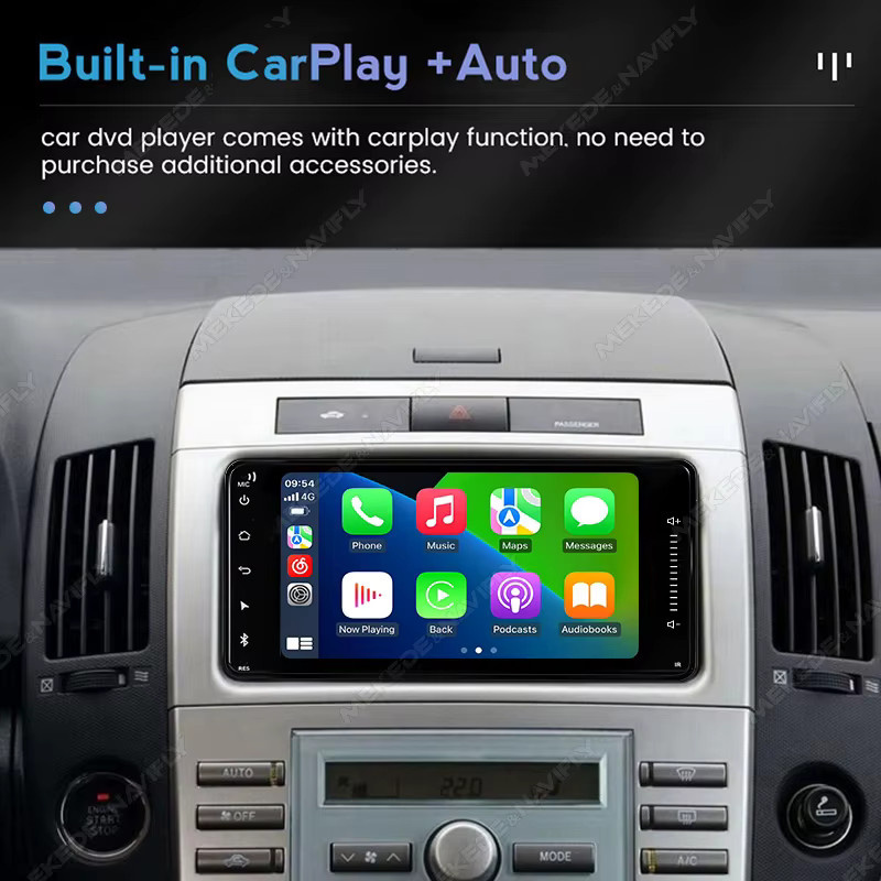 Universal Android 15 Autoradio für Toyota Corolla Camry Prado Rav4 mit Carplay, GPS-Navigation und Multimedia-Videoplayer, Schwarz, 1 Din / 2 Din - Bild 4