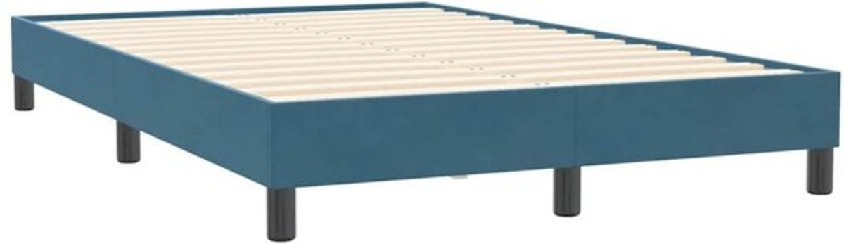vidaxl Boxspringbett aus Samt in Blau ohne Matratze B/T/H: 120 x 210 cm - Bild 1