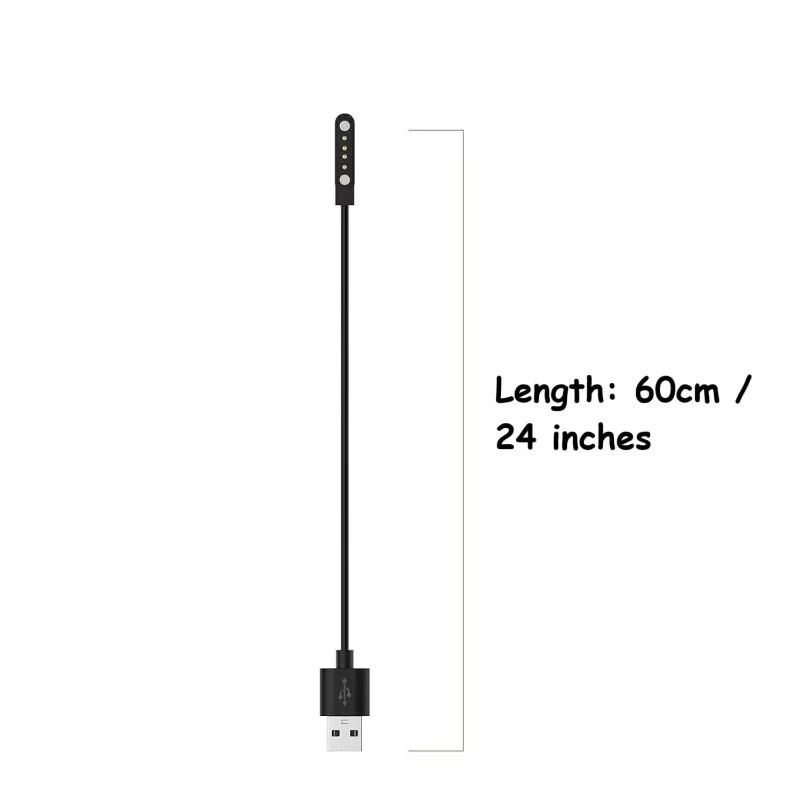 USB-C Ladekabel für 4-Pin-Schnittstellen von Knochenleitungs-Kopfhörern, Smartbands und Smartwatches in Schwarz mit 7,62 mm Abstand - Bild 2