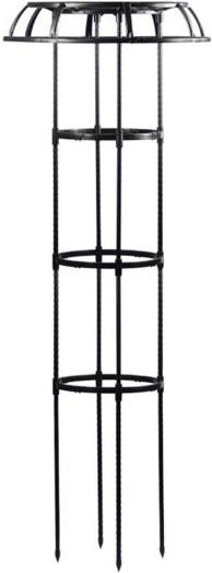 Amusedly Gartenlaubengitter Pilzkopf-Design Pflanzenständer für Kletterpflanzen in Schwarz - Bild 1