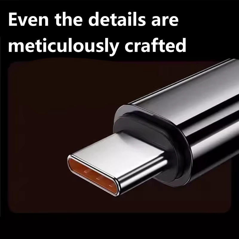 USB-C auf USB-C Schnellladekabel 240W PD Typ-C geflochtenes Ladekabel Schwarz - Bild 2
