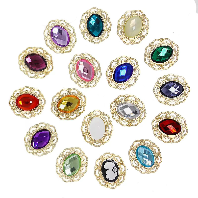SKYE CIEL Schmuck Mittelteile, Oval, Acryl, 26x30mm, Unisex - Bild 1