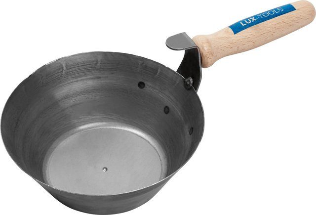 LUX-TOOLS Gipserpfanne aus Carbonstahl, Durchmesser: 17 cm, Grau - Bild 1