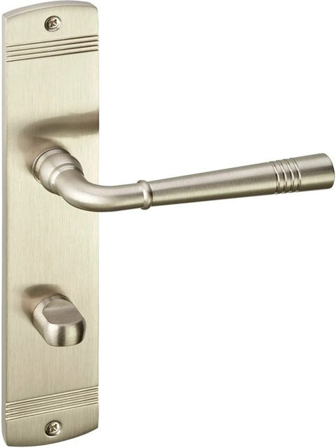 SO-TECH Türdrücker FREJA Langschild für Bad und WC in Edelstahloptik Silber inklusive Befestigungsmaterial - Bild 1