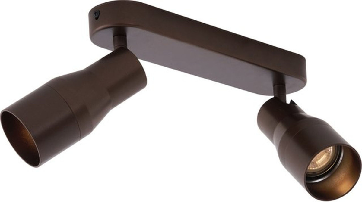 Stanley 2-flammiger runder Deckenstrahler in Dunkelbronze aus Aluminium mit GU10 Fassung - Bild 1