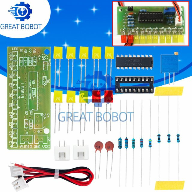 BS Funny 10-Segment-Audiopegelanzeige LM3915 DIY Kit Elektronisches Audiomanzeigerset - Bild 1