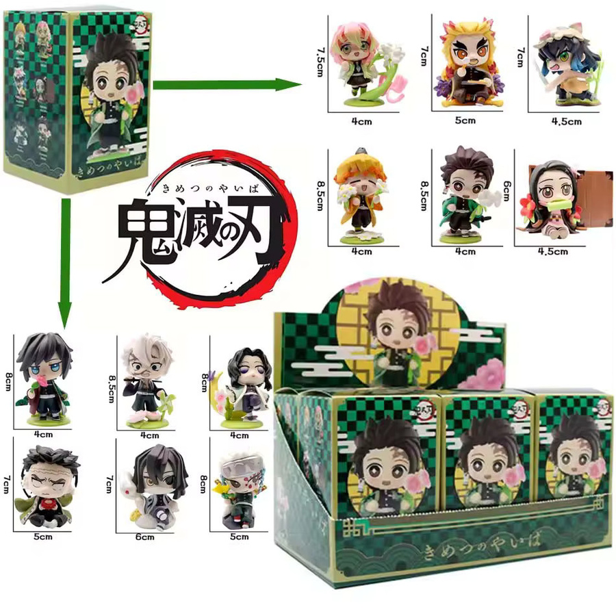 Bandai Demon Slayer Blindbox, Tanjiro Kamado Nezuko Cartoon-Figur, 1-12 Stück Set - Bild 2