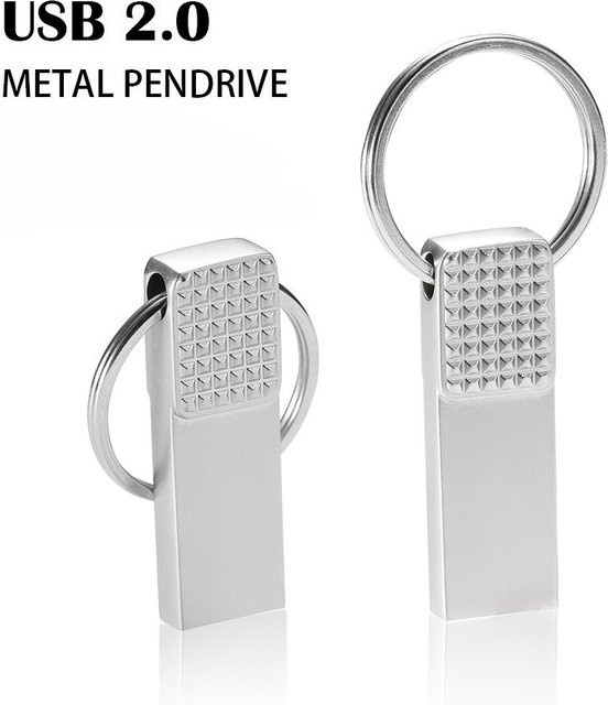 JASTER USB-Stick aus Metall in Silber als kompakter externer Speicher - Bild 1